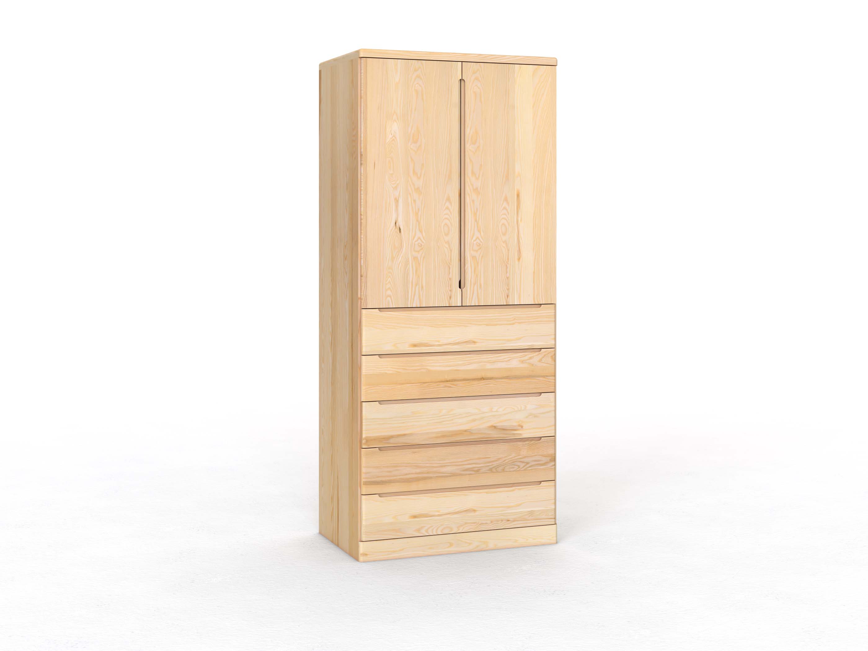 Eschenschrank „Ramon“, 2-türig, Höhe 237 cm, mit Schubladen