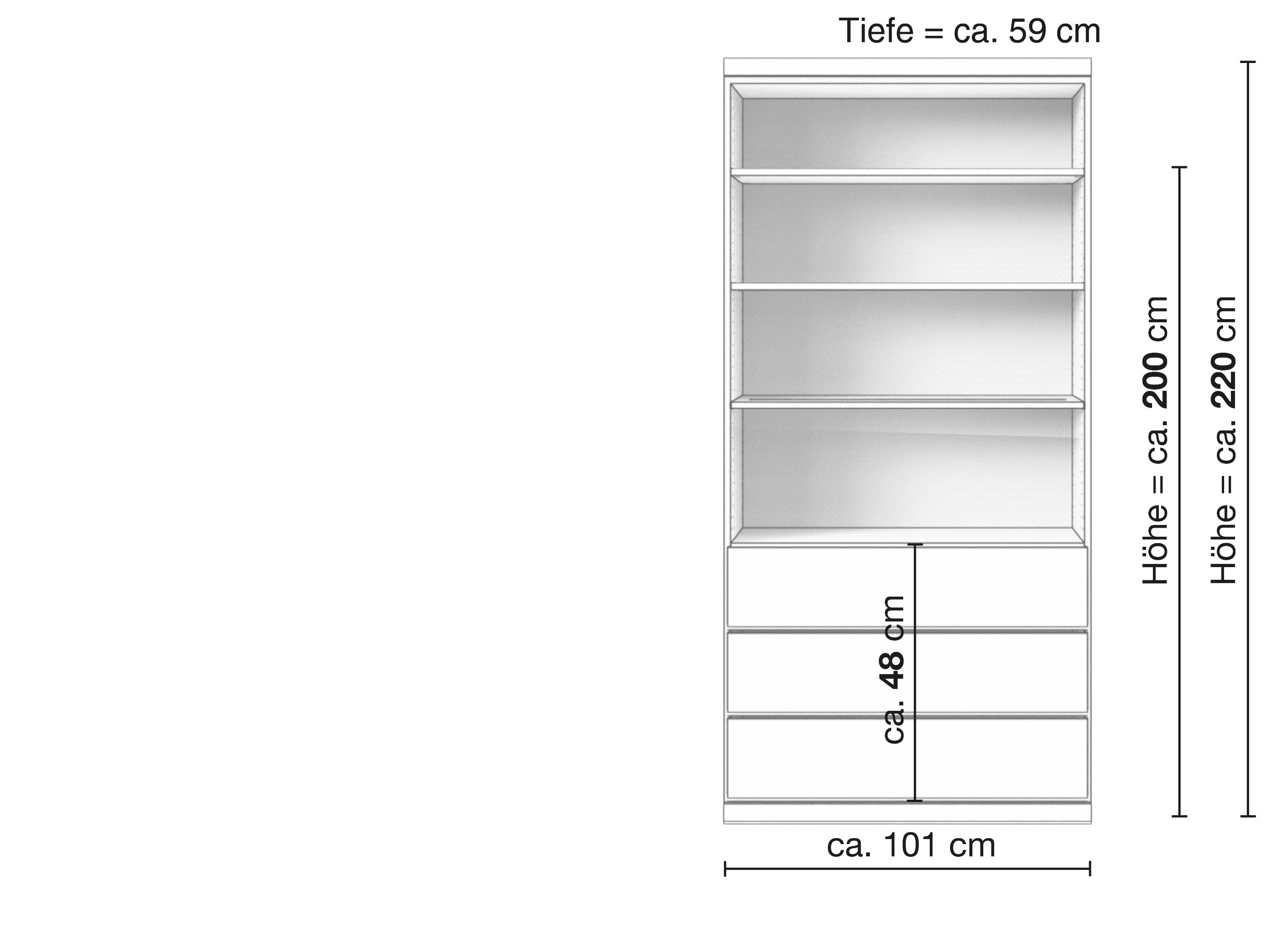 Zirbenschrank „Romana“, 2-türig, Inneneinrichtung: E